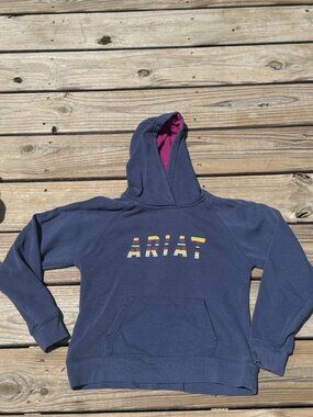 Ariat Girls Hoodie Western Ranchcore Cowgirl Coastal Western Sz L 3736